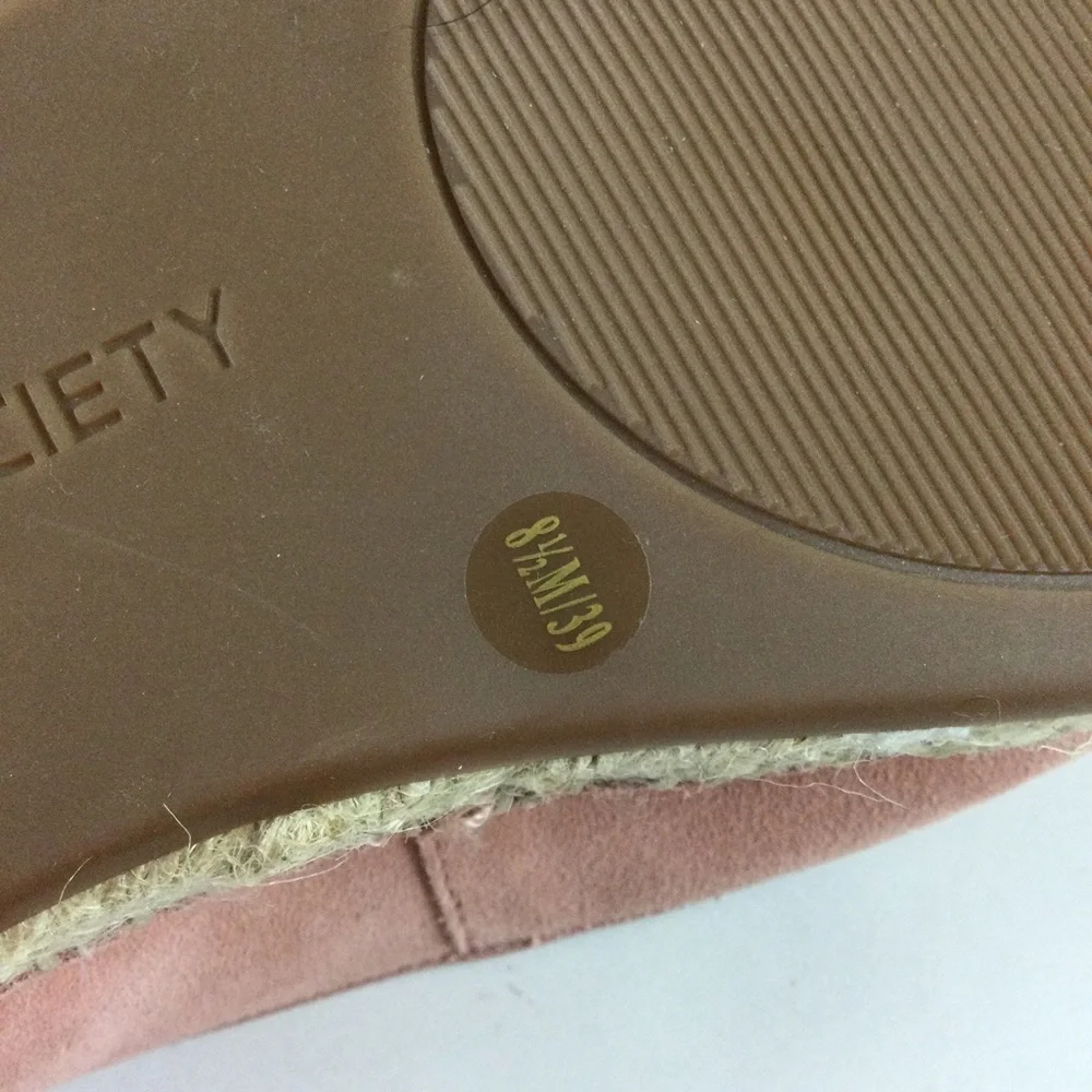 SOLE SOCIETY New Sammah Suede Espadrille Slip-On Loafer Pink Sz 8.5